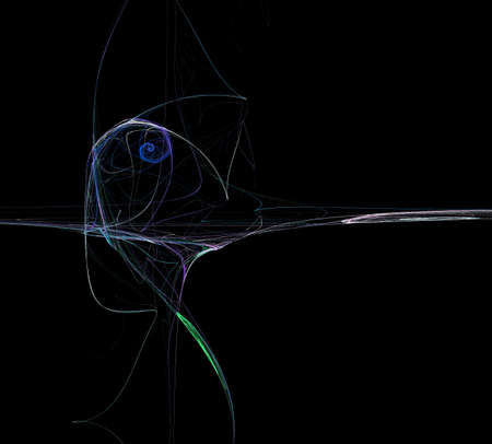 image of one Digital Fractal on Black Color