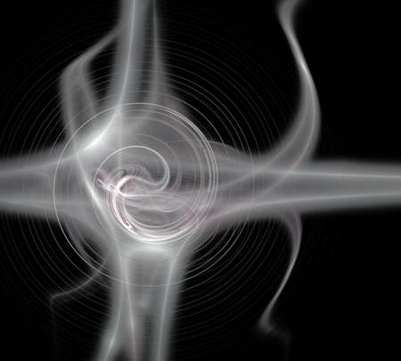 image of one Digital Fractal on Black Color