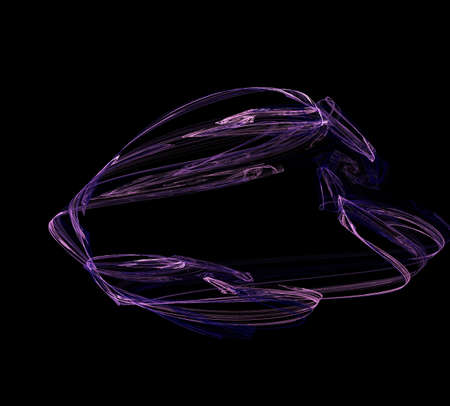 image of one Digital Fractal on Black Color