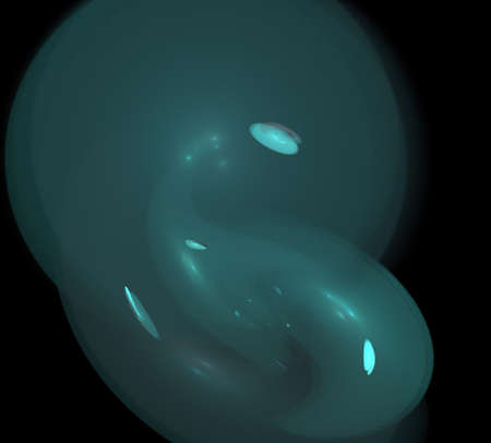 image of one Digital Fractal on Black Colorの写真素材