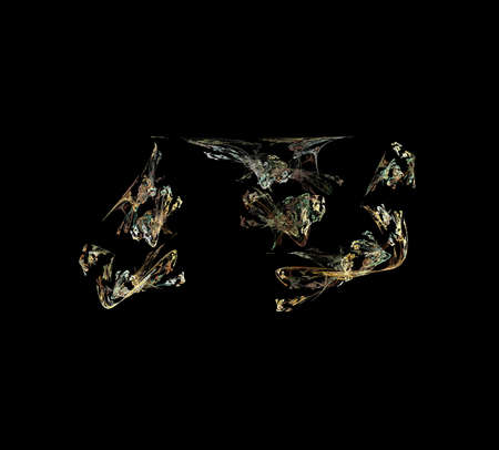 image of one Digital Fractal on Black Color