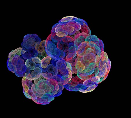 image of one Digital Fractal on Black Color