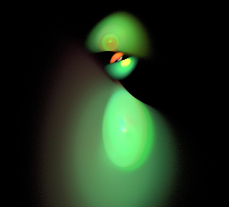 image of one Digital Fractal on Black Colorの写真素材