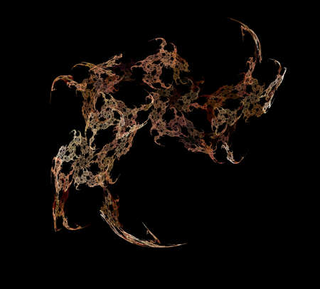 image of one Digital Fractal on Black Color