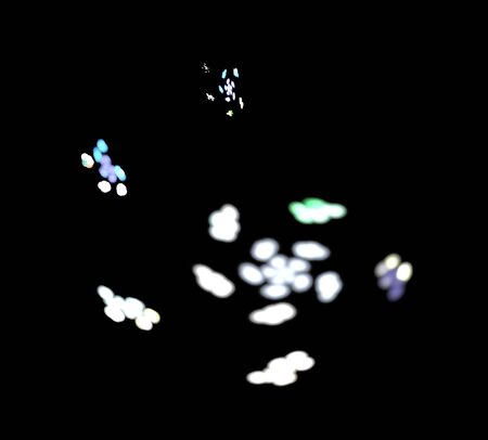 image of one Digital Fractal on Black Color