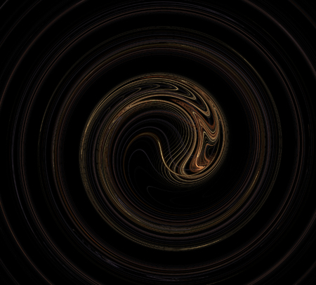 image of one Digital Fractal on Black Colorの写真素材