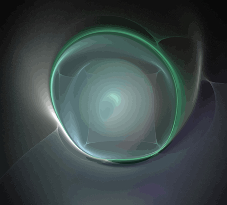 image of one Digital Fractal on Black Colorのイラスト素材