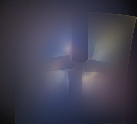 image of one Digital Fractal on Black Colorの写真素材