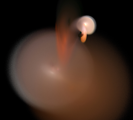 image of one Digital Fractal on Black Colorの写真素材