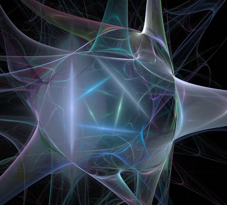 image of one Digital Fractal on Black Color