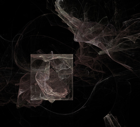 image of one Digital Fractal on Black Color
