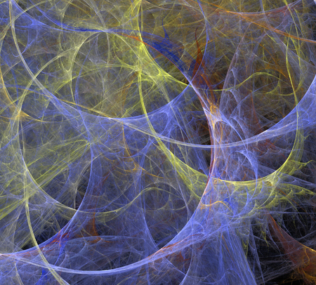 image of one Digital Fractal on Black Colorの写真素材