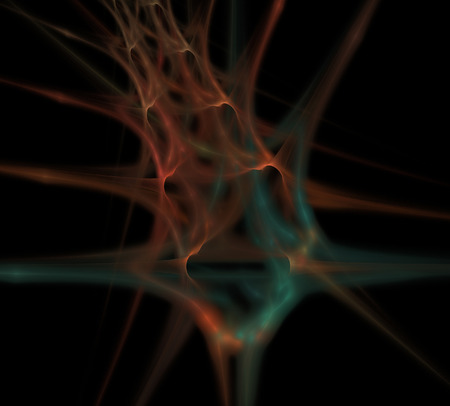 image of one Digital Fractal on Black Color