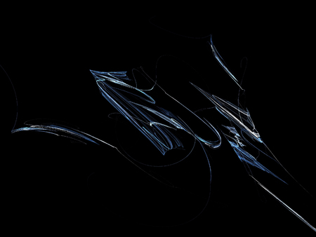 Digital Fractal on Blackの写真素材