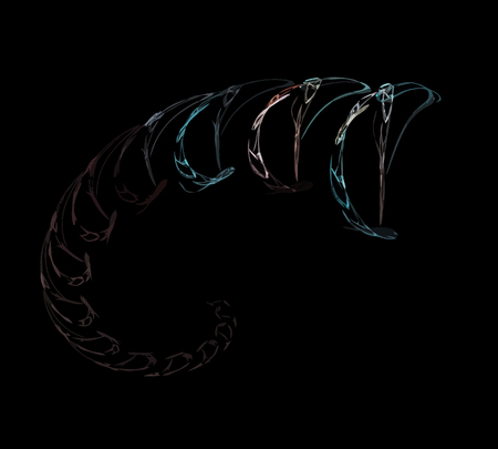 Vector Illustration of digital fractalのイラスト素材