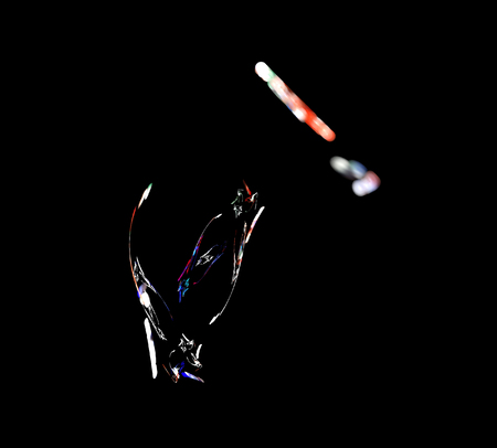 image of one Digital Fractal on Black Colorの写真素材