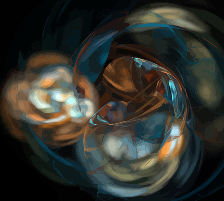 Vector Illustration of digital fractalのイラスト素材