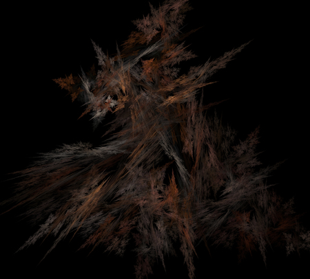 image of one Digital Fractal on Black Colorの写真素材
