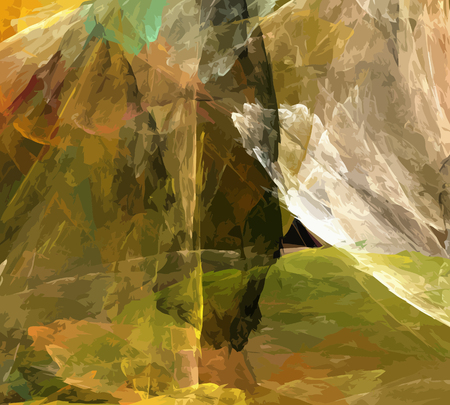 Vector Illustration of digital fractalのイラスト素材