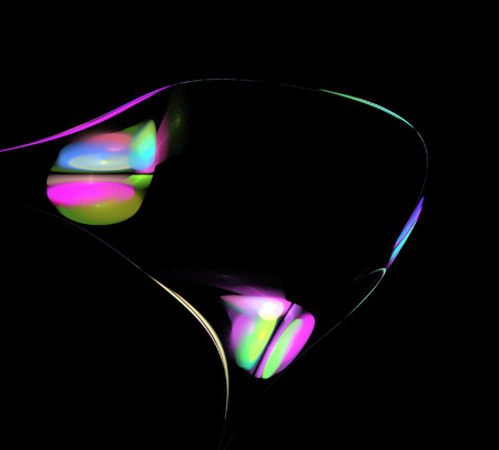 image of one Digital Fractal on Black Color