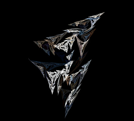 image of one Digital Fractal on Black Color