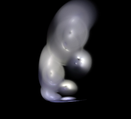 image of one Digital Fractal on Black Colorの写真素材