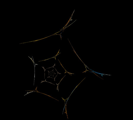 image of one Digital Fractal on Black Colorの写真素材