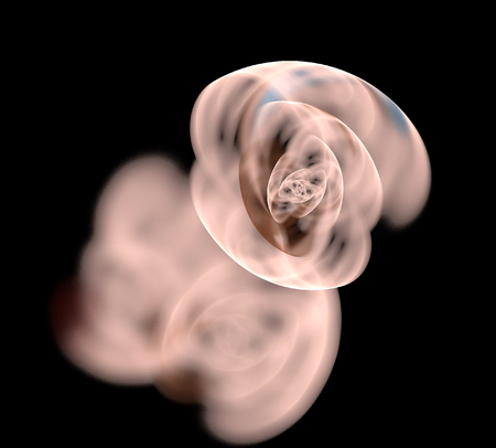 image of one Digital Fractal on Black Colorの写真素材