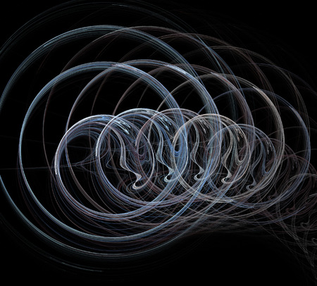 image of one Digital Fractal on Black Color