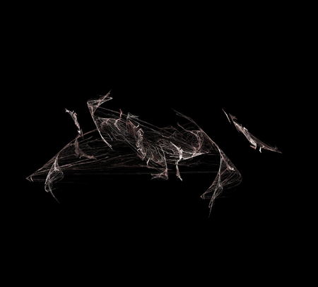 image of one Digital Fractal on Black Colorの写真素材
