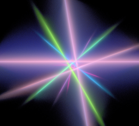 image of one Digital Fractal on Black Colorの写真素材