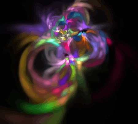 Vector Illustration of digital fractalのイラスト素材