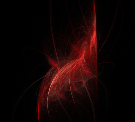 image of one Digital Fractal on Black Colorの写真素材
