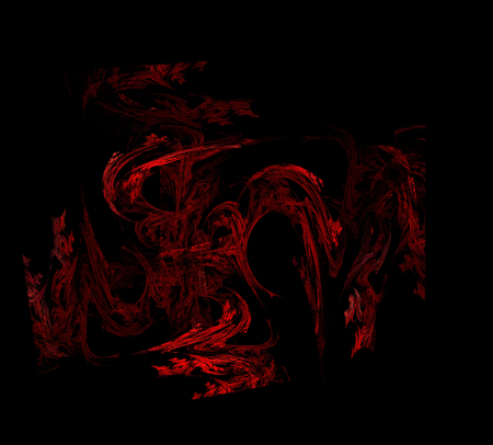 image of one Digital Fractal on Black Colorの写真素材
