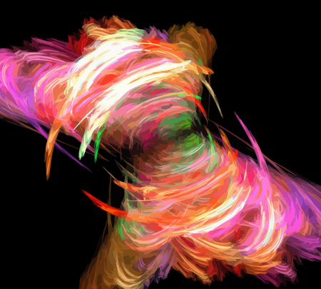 Vector Illustration of digital fractalのイラスト素材