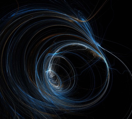 image of one Digital Fractal on Black Color