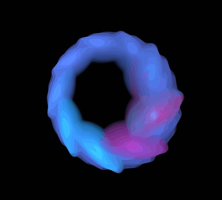 image of one Digital Fractal on Black Color