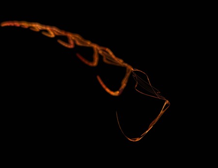image of one Digital Fractal on Black Color