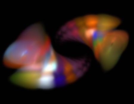 image of one Digital Fractal on Black Color