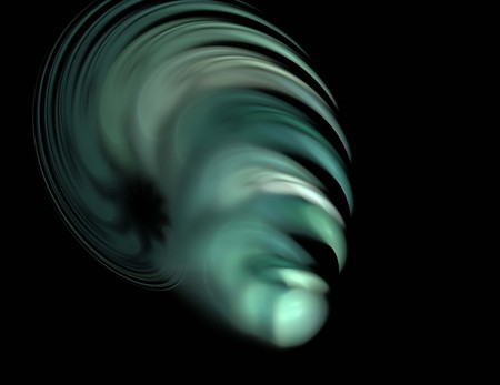 image of one Digital Fractal on Black Colorの写真素材