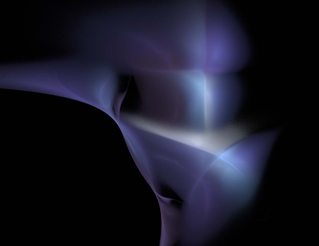 image of one Digital Fractal on Black Colorの写真素材