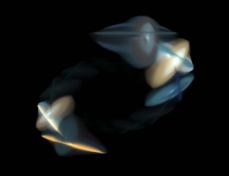 image of one Digital Fractal on Black Color
