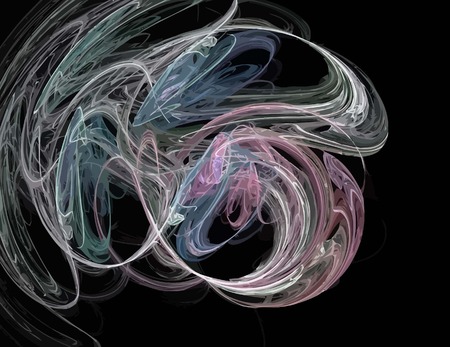 one Illustration of digital fractal with multicolorのイラスト素材