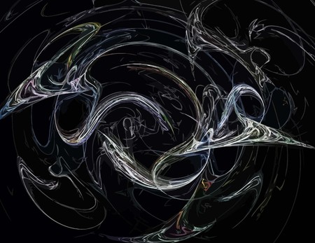 one Illustration of digital fractal with multicolorのイラスト素材