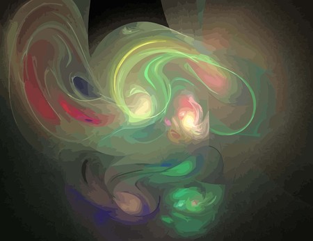 one Illustration of digital fractal with multicolorのイラスト素材