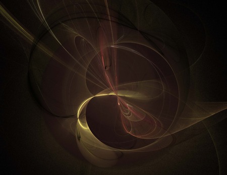 image of one Digital Fractal on Black Colorの写真素材