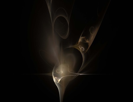 image of one Digital Fractal on Black Colorの写真素材