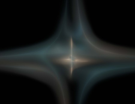 image of one Digital Fractal on Black Colorの写真素材