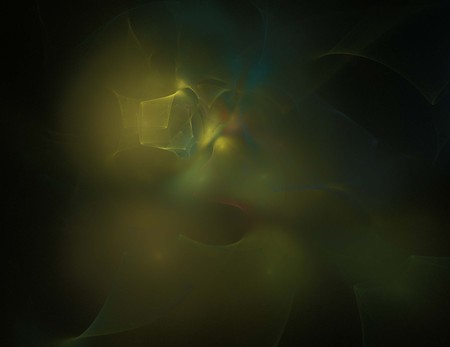 image of one Digital Fractal on Black Colorの写真素材