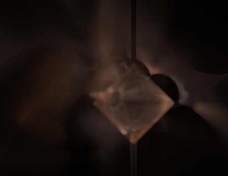 image of one Digital Fractal on Black Colorの写真素材